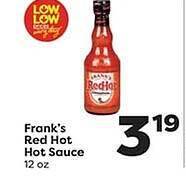Weis Markets Frank's red hot hot sauce offer