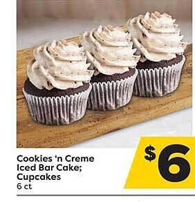 Weis Markets Cookies 'n creme iced bar cake, cupcakes offer