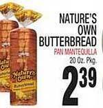 Bravo Supermarkets Nature's own butterbread offer