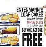 Bravo Supermarkets Entenmann's loaf cakes offer