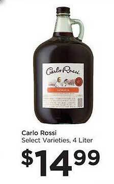 Food 4 Less Carlo rossi offer