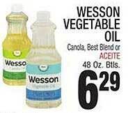 Bravo Supermarkets Wesson vegetable oil offer