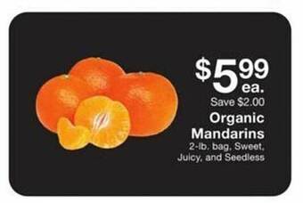 Fairway Store Market Organic mandarins offer