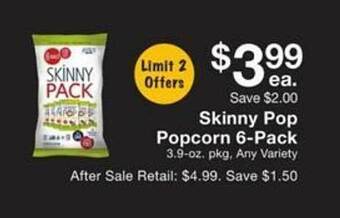 Fairway Store Market Skinny pop popcorn 6-pack offer