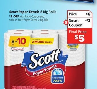 Family Dollar Scott paper towels offer