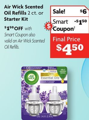 Family Dollar Air wick scented oil refills 2 ct. or starter kit offer