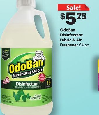 Family Dollar Odoban disinfectant fabric & air freshener offer