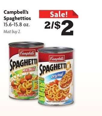 Family Dollar Campbell's spaghettios offer