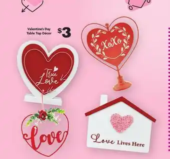 Family Dollar Valentine's day table top décor hanging offer