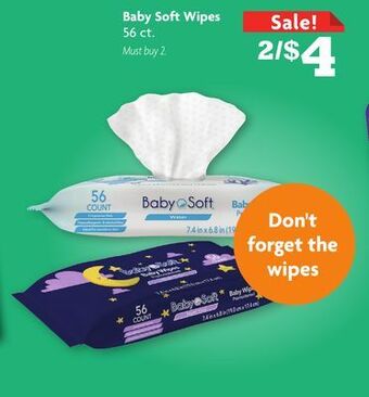 Family Dollar Baby soft wipes offer