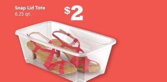 Family Dollar Snap lid tote offer
