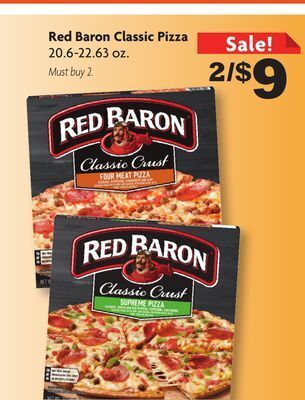Family Dollar Red baron classic pizza offer