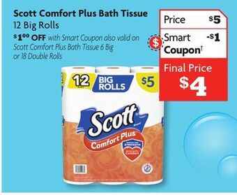 Family Dollar Scott comfort plus bath tissue offer