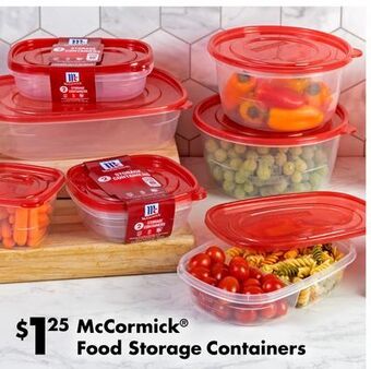 Dollar Tree Mccormick® food storage containers offer