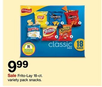 Target Frito-lay 18-ct. variety pack snacks offer