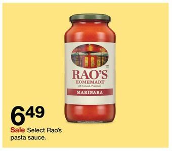 Target Select rao's pasta sauce offer