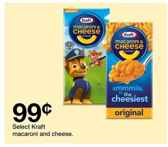 Target Select kraft macaroni and cheese offer