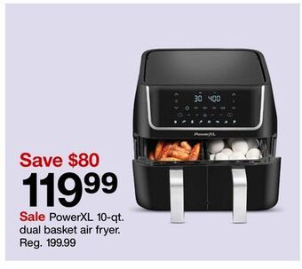 Target Powerxl 10-qt. dual basket air fryer offer