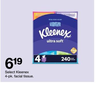 Target Select kleenex 4-pk. facial tissue offer