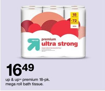 Target Up & up™ premium 18-pk. mega roll bath tissue offer