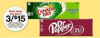 Target Canada dry, dr pepper, a & w and more 12-pk. soda offer