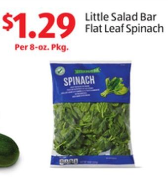 Aldi Little salad bar flat leaf spinach offer