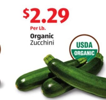 Aldi Organic zucchini offer