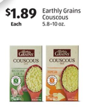 Aldi Earthly grains couscous offer