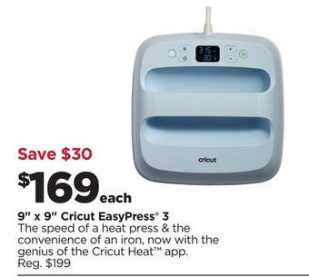 Michaels 9" x 9" cricut easypress® offer