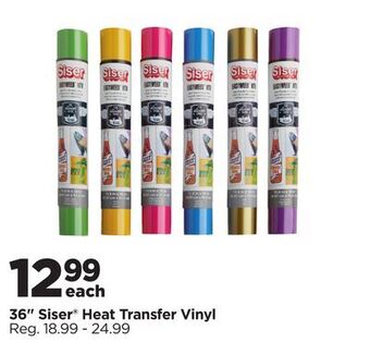 Michaels 36" siser® heat transfer vinyl offer
