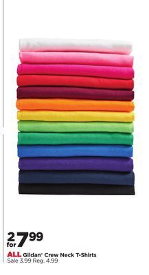 Michaels All gildan® crew neck t-shirts offer