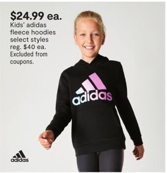 JC Penney Kids' adidas fleece hoodies offer