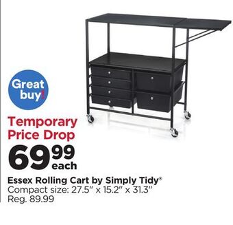 Michaels Essex rolling cart by simply tidy® offer