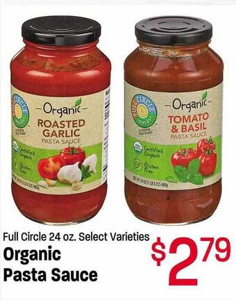 Maceys Full circle organic pasta sauce offer