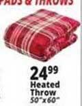 Ocean State Job Lot Heated throw offer