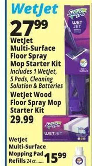 Ocean State Job Lot Wetjet multi-surface floor spray mop starter kit offer