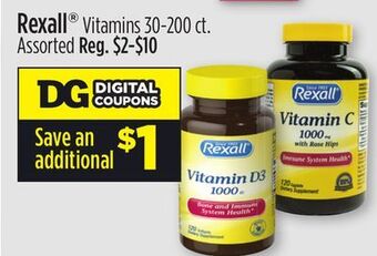 Dollar General Rexall® vitamins offer