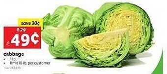 Lidl Cabbage offer