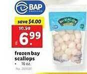 Lidl Frozen bay scallops offer