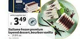 Lidl Italiamo frozen premium layered dessert, bourbon vanilla offer
