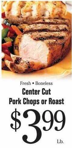 Morton Williams Center cut pork chops or roast offer