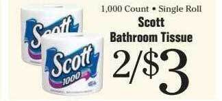 Morton Williams Scott bathroom tissue offer