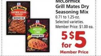 Safeway Mccormick grill mates dry seasoning mix offer