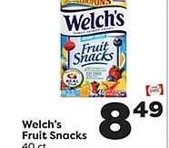 Weis Markets Welch's fruit snacks offer