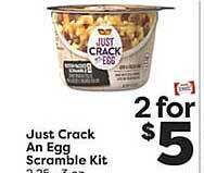 Weis Markets Just crack an egg scramble kit offer