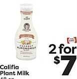Weis Markets Califia plant milk offer