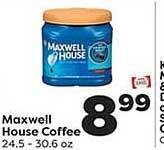 Weis Markets Maxwell house coffee offer