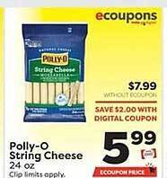 Weis Markets Polly-o string cheese offer