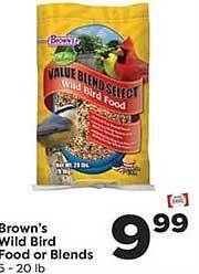 Weis Markets Brown's wild bird food or blends offer