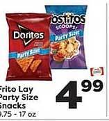 Weis Markets Frito lay party size snacks offer